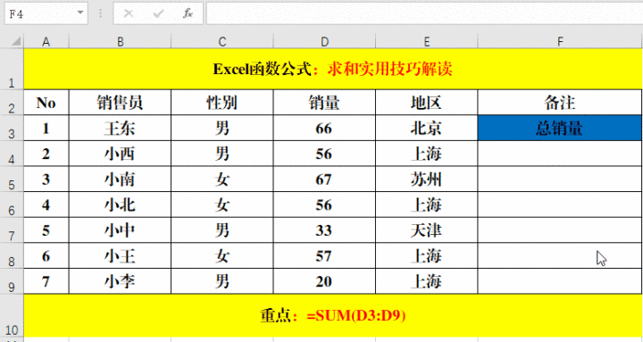 excel求和函數有哪些